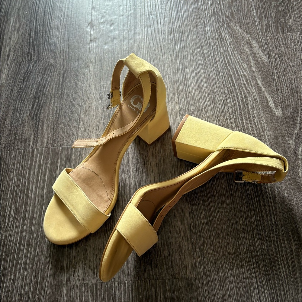 Gianni Bini Yellow Block Heel Sandals for Women